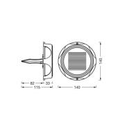 LEDVANCE Solar LED jordspydlampe Endura Style Utili, rund