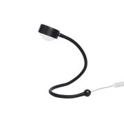 LIGHTME bordlampe Powerlens Snake, svart, fleksibel arm