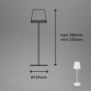 LED-bordlampe Kiki med batteri 3 000 K, hvit