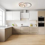 Kirk LED-taklampe, ringformet, 2 lyskilder, svart/hvit