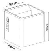 LED-vegglampe Cube batteri, magnetisk, svart