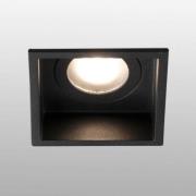 Downlight Hyde 1 lyskilde rammer kantet IP44 svart