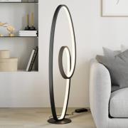 Lucande LED-gulvlampe Bronwyn, 122 cm, antrasitt, aluminium