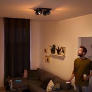 Philips Hue Buckram 4 lyskilder dimmebryter svart