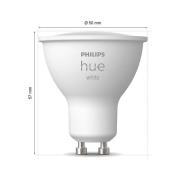 Philips Hue White LED-reflektorpære GU10 4,2 W, sett med 2 stk.