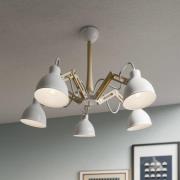 Taklampe Skansen 5 lyskilder, justerbar, hvit