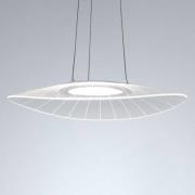 LED-pendellampe Vela, hvit, oval, 59 cm x 43 cm