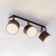 Downlight Cloudy med 3 lyskilder, svart