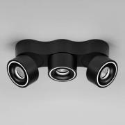 EGG DLS spotlight Clippo Trio, svart, DALI dimbar