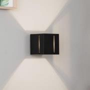 Vegglampe Topic up/down i aluminium, svart