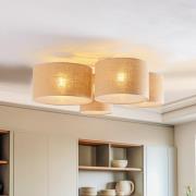 Euluna Lodge taklampe, 4 lyskilder, jute