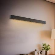 Vegglampe Straight M, 92 cm, grafitt
