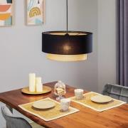 Hengelampe Boho Ø 45 cm 1-flams svart/jute