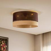 Euluna Levo taklampe, Ø60 cm, jute/mørkebrun