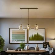 Hengelampe Sombra, røyk, 3 lyskilder, lang