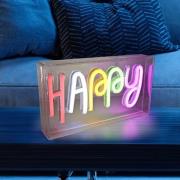 LED-bordlampe Neon Happy, USB