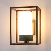 Cubic³ 3363 utendørs vegglampe antikk messing/opal