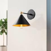 Vegglampe Berceste 185-A svart/gull