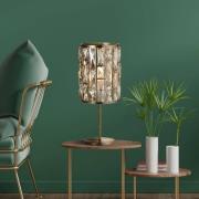 Bijou bordlampe, messing, krystallglass