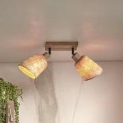 GOOD & MOJO Java taklampe, bambus, natur, 2-lys, 24 cm