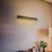 Vegglampe Soft, bredde 60 cm, grafitt, aluminium, G13