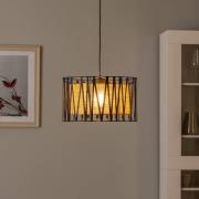 Harmony pendellampe, svart, naturjute, Ø 40 cm