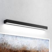 Vola LED-vegglampe til bad, IP44, svart, 4 000 K, bredde 80 cm