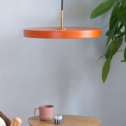 UMAGE LED-hengelampe Asteria Mini, oransje/messing, Ø 31 cm