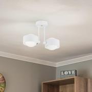 Taklampe Mado i stål, hvit, 2 lyskilder