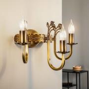 Vegglampe Castle lyst patinert, 3 lyskilder