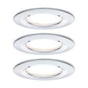 Paulmann LED innfelt spot Nova Coin 3 krom rund dimbar