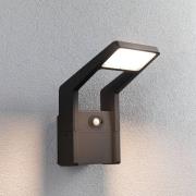 Paulmann LED utendørs vegglampe Juntea, aluminium, antracitt, sensor