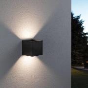Paulmann utendørs LED-vegglampe Cybo, RGBW, 10 cm, antrasitt