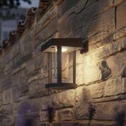 Philips solcelle-vegglampe Camill, svart/klar, Ø 14 cm