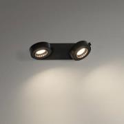 LEDVANCE LED-takspotlight Venus, 3 000 K, 2-lys, svart