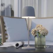 LED-bordlampe Mannera med batteri, grå