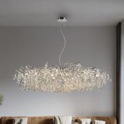 Paul Neuhaus lysekrone Ricicle, krom, lengde 150 cm