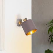 Taklampe Maron 1 lyskilde tekstil, brun/gull