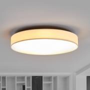 Lindby LED-taklampe Saira, Ø 50 cm, hvit, tekstil