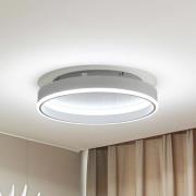 Lindby Smart LED-taklampe Yasmen, hvit, metall, CCT, Tuya