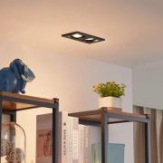 Lindby downlight Thorid, svart, 19 x 10 cm, 2 lyskilder, GU10
