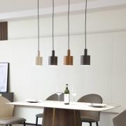 Lindby hengelampe Ovelia, brun/kaffe/beige, 4 lyskilder, E27