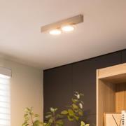 Lucande Kellino taklampe, 2 lyskilder, nikkel