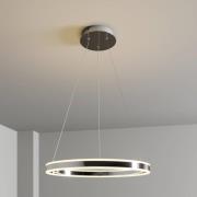 Lucande LED-pendellampe Lyani, Ø 60 cm, krom, dimbar