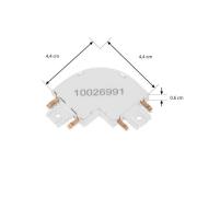 Lindby L-kobling Lumaro, hvit, 90°, avrundet