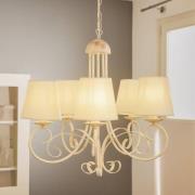 Lysekrone Pompei, med skjerm, hvit antikk