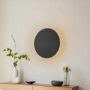 Vegglampe Lunia New, svart, Ø 30 cm