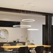 Molto Luce hengelampe Perfora, hvit, Ø 60 cm, aluminium