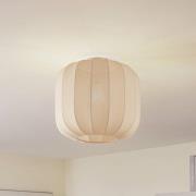 Lindby Helin taklampe, beige, stoff, Ø 35 cm