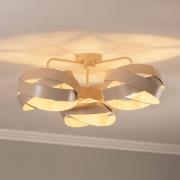 Euluna taklampe Tornado, beige, 3 lyskilder